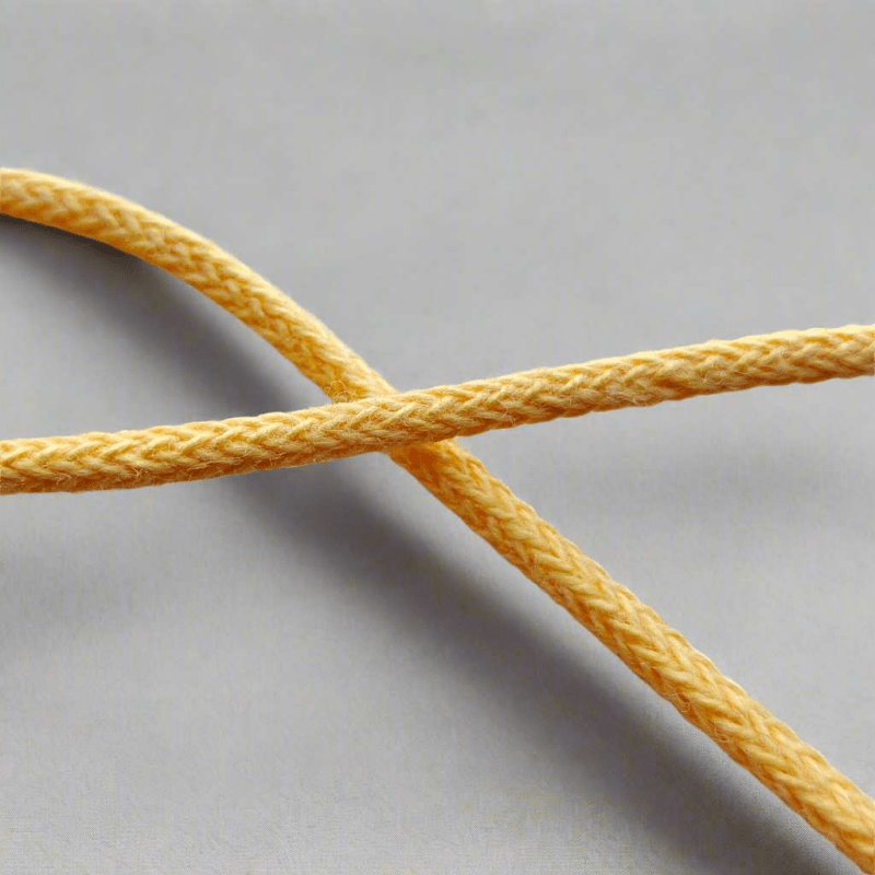 Runda Skosnören 3mm - Bomull Gul - Tunn & Elegant Design - NavaGarn