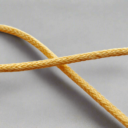 Runda Skosnören 3mm - Bomull Gul - Tunn & Elegant Design - NavaGarn