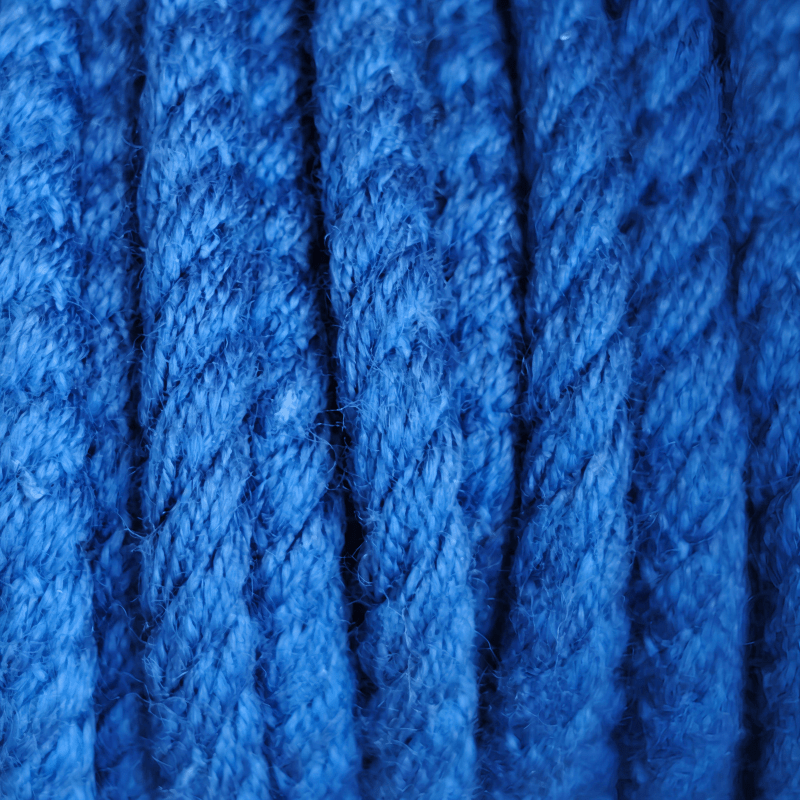 Runda Skosnören 4mm - Bomull Cerise/Kornblå/Lila - Premium Kvalitet - NavaGarn