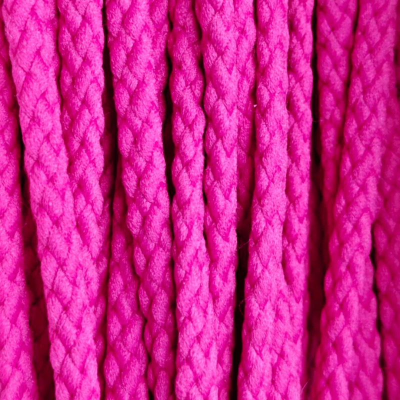 Runda Skosnören 6mm - Bomull Cerise/Lila - Perfekt för Skor & Luvtröjor - NavaGarn