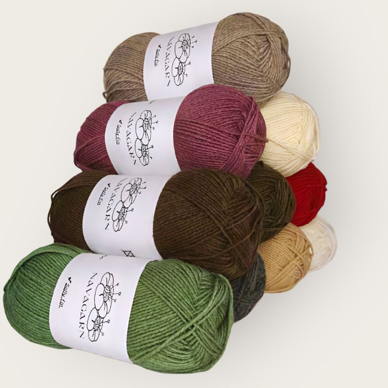 Sally Fin Ullblandning - OEKO - TEX Premium Ullgarn 75% Akryl 25% Ull 100g - NavaGarn