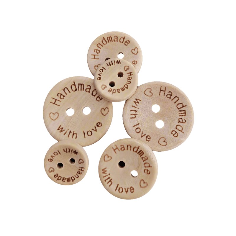 Set om 3 with love knappar - NavaGarn