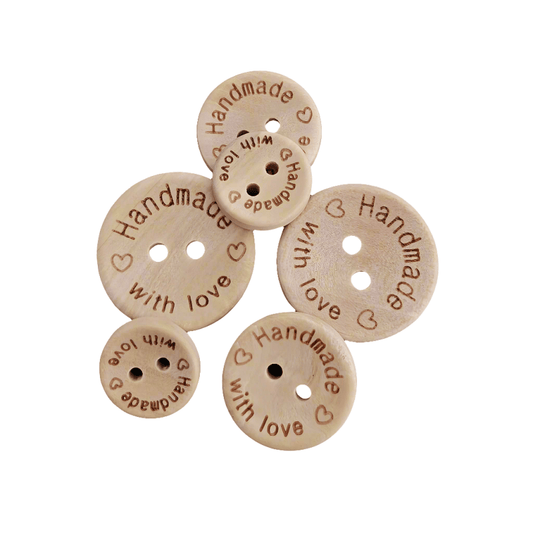 Set om 3 with love knappar - NavaGarn