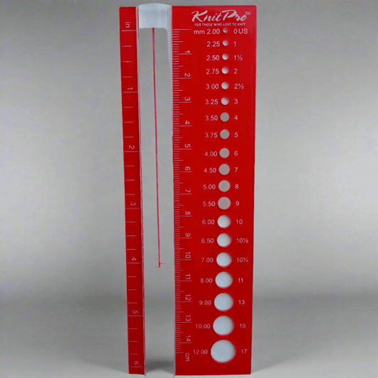 Stickmått KnitPro - Professionellt Mätverktyg med Förstoringsglas - NavaGarn