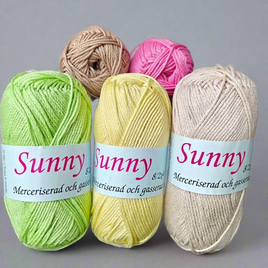 Sunny 100g - Merceriserat och Gasserat Bomullsgarn - NavaGarn