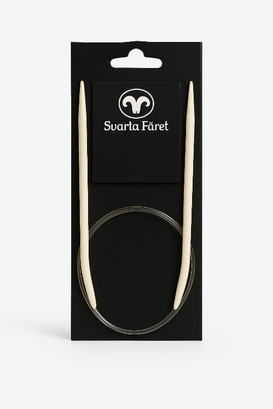 Svarta Fåret Rundstickor Plast - Flexibla Rundstickor med Transparent Kabel