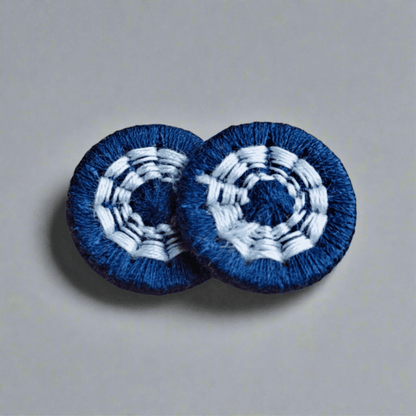 Tjeckisk Textilknapp STAR 12mm - Handgjord - NavaGarn