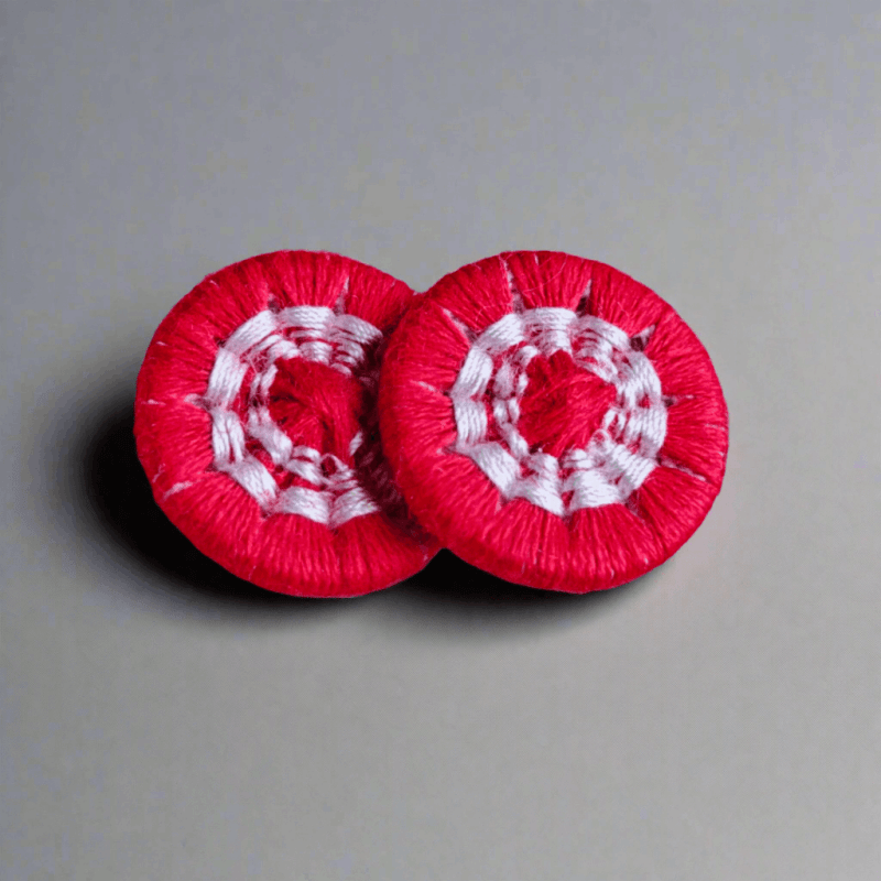 Tjeckisk Textilknapp STAR 12mm - Handgjord - NavaGarn