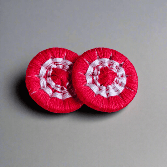 Tjeckisk Textilknapp STAR 12mm - Handgjord - NavaGarn