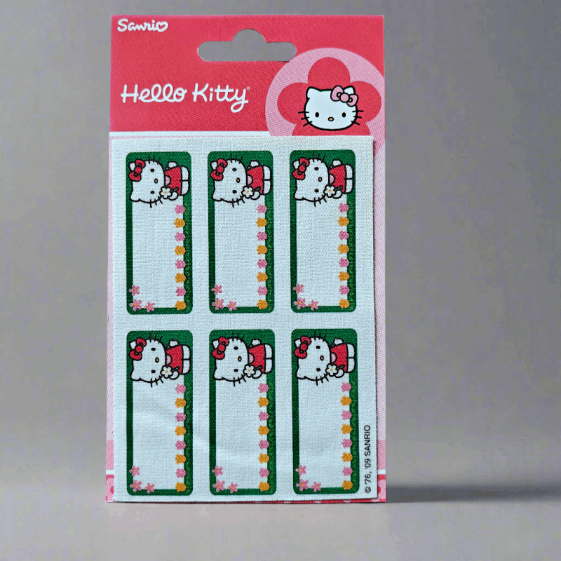Tygettiketter Hello Kitty - Strykbara Etiketter Bomull & Polyester - NavaGarn