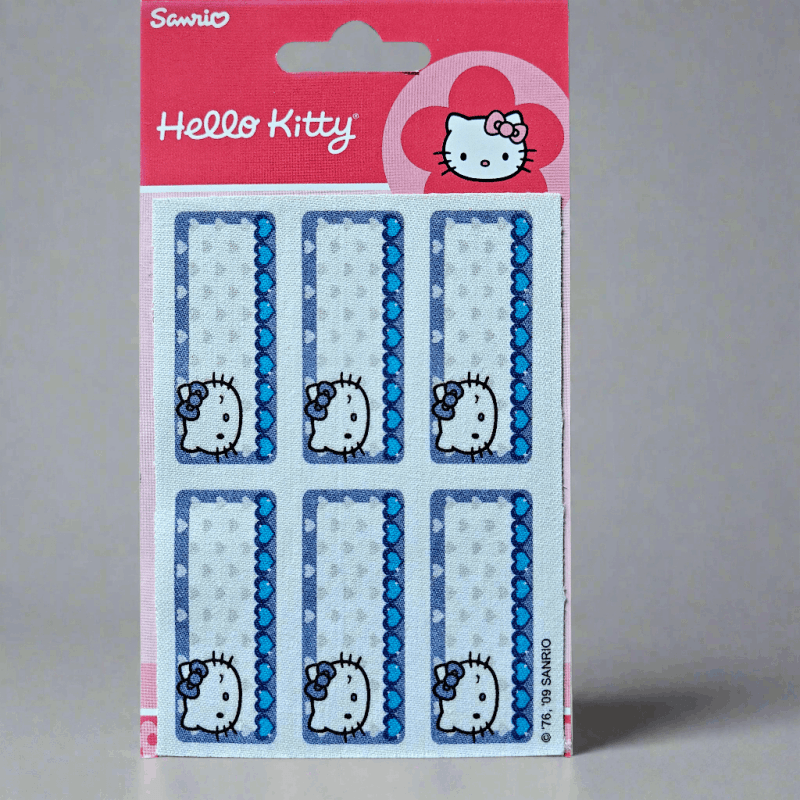 Tygettiketter Hello Kitty - Strykbara Etiketter Bomull & Polyester - NavaGarn