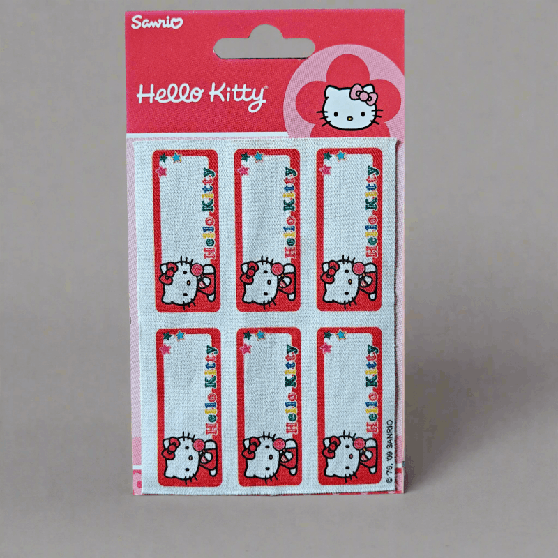 Tygettiketter Hello Kitty - Strykbara Etiketter Bomull & Polyester - NavaGarn