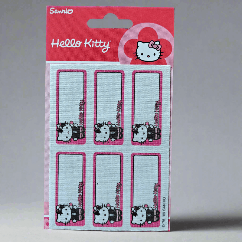 Tygettiketter Hello Kitty - Strykbara Etiketter Bomull & Polyester - NavaGarn
