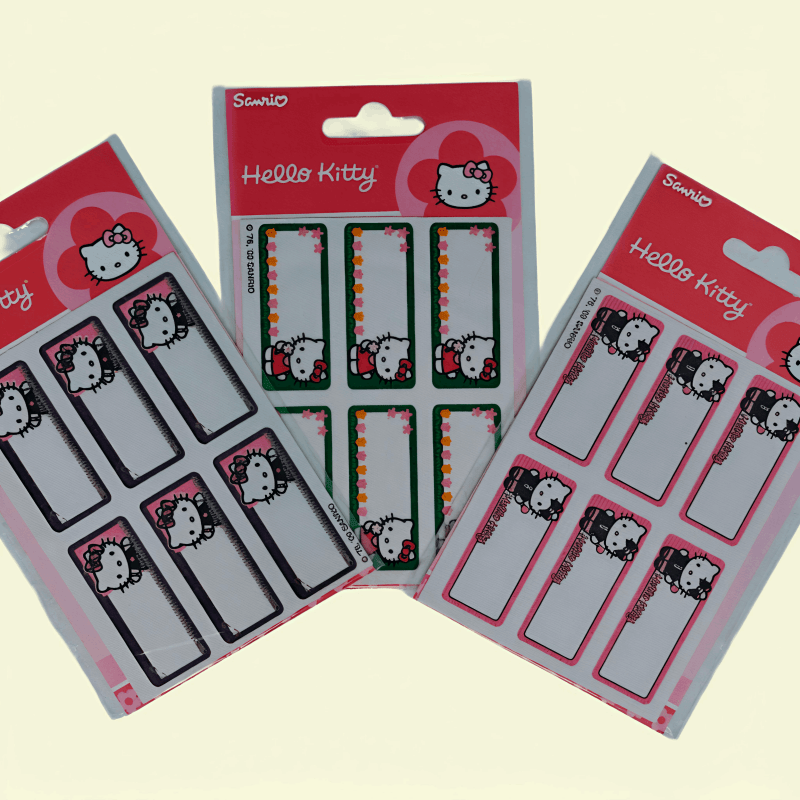 Tygettiketter Hello Kitty - Strykbara Etiketter Bomull & Polyester - NavaGarn