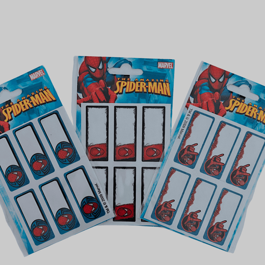 Tygettiketter Spider - man - Strykbara Etiketter Bomull & Polyester - NavaGarn
