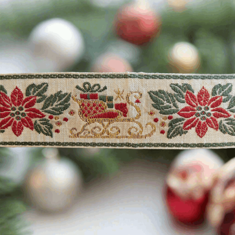 Vävt Julband Kälke 🎄 - NavaGarn