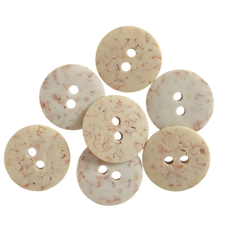 Vintage Knappar Beige Konfetti 18mm 🟤 - NavaGarn