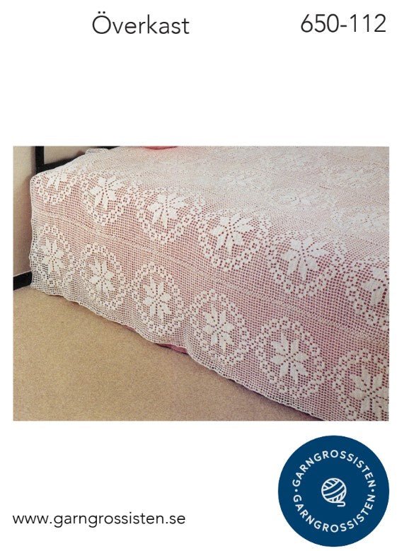 Virkat Överkast med Stjärnor - Gratis Virkmönster Digital Nedladdning - NavaGarn